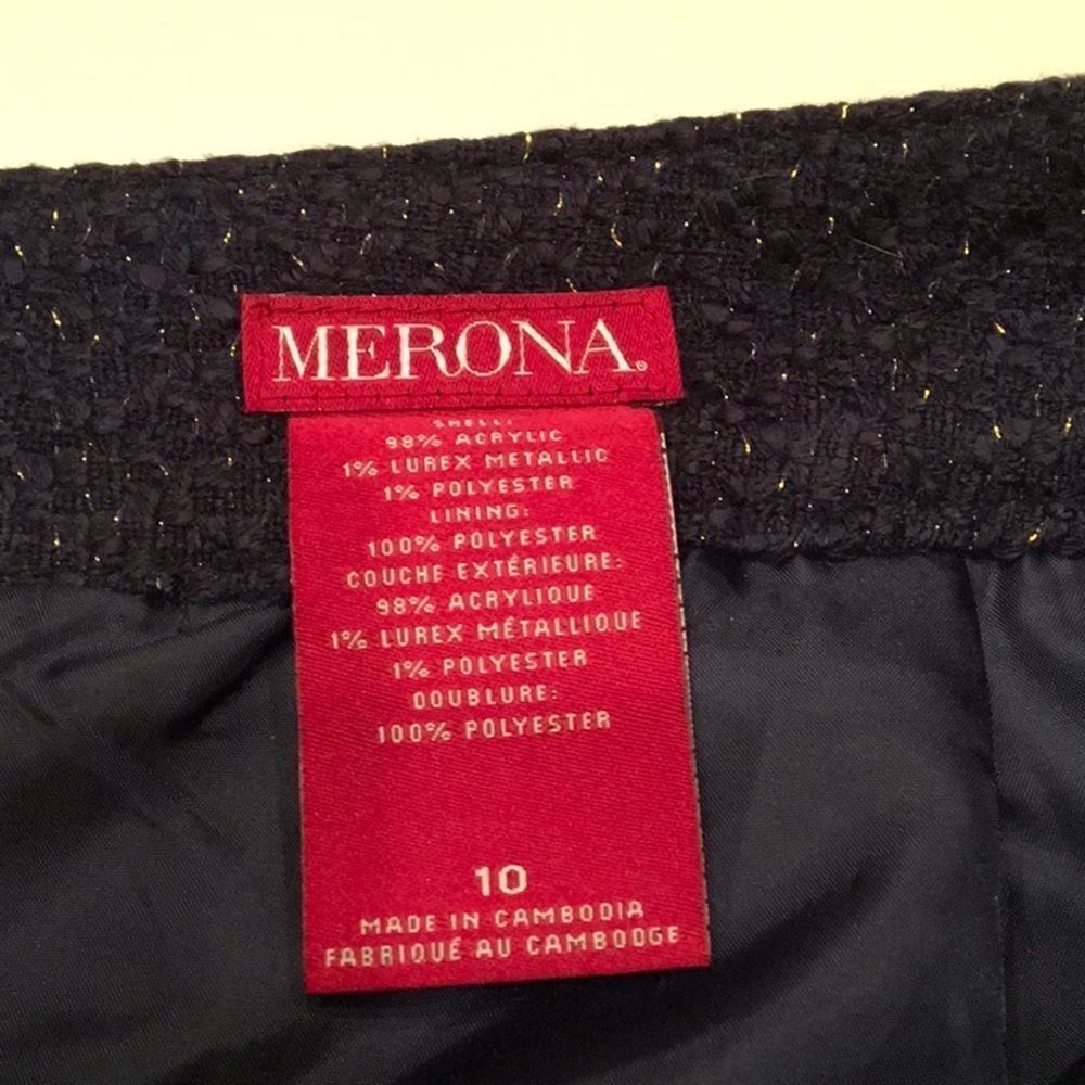 Cute Navy Blue Tweed Skirt - Picture 6 of 7